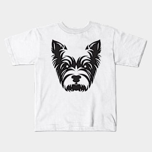 Yorkshire Terrier Silhouette Kids T-Shirt